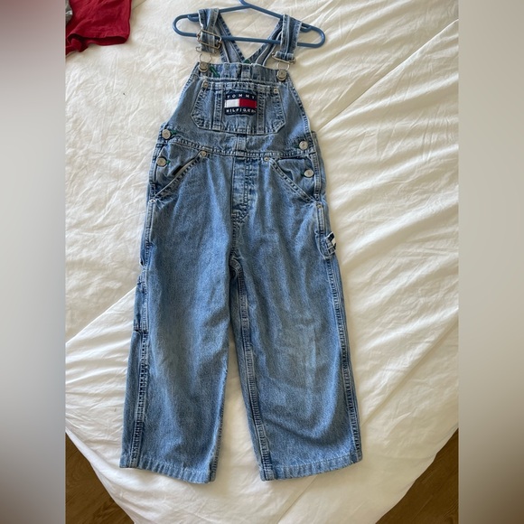 Tommy Hilfiger Other - Vintage Boys Size 4 Tommy Hilfiger Light Blue Denim Overalls